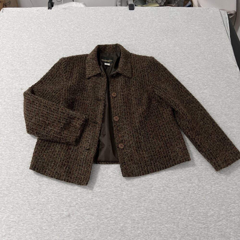 Vintage Requirements‎ Jacket Womens 12 Brown Boucle Chenille Mohair Made USA - Picture 7 of 14